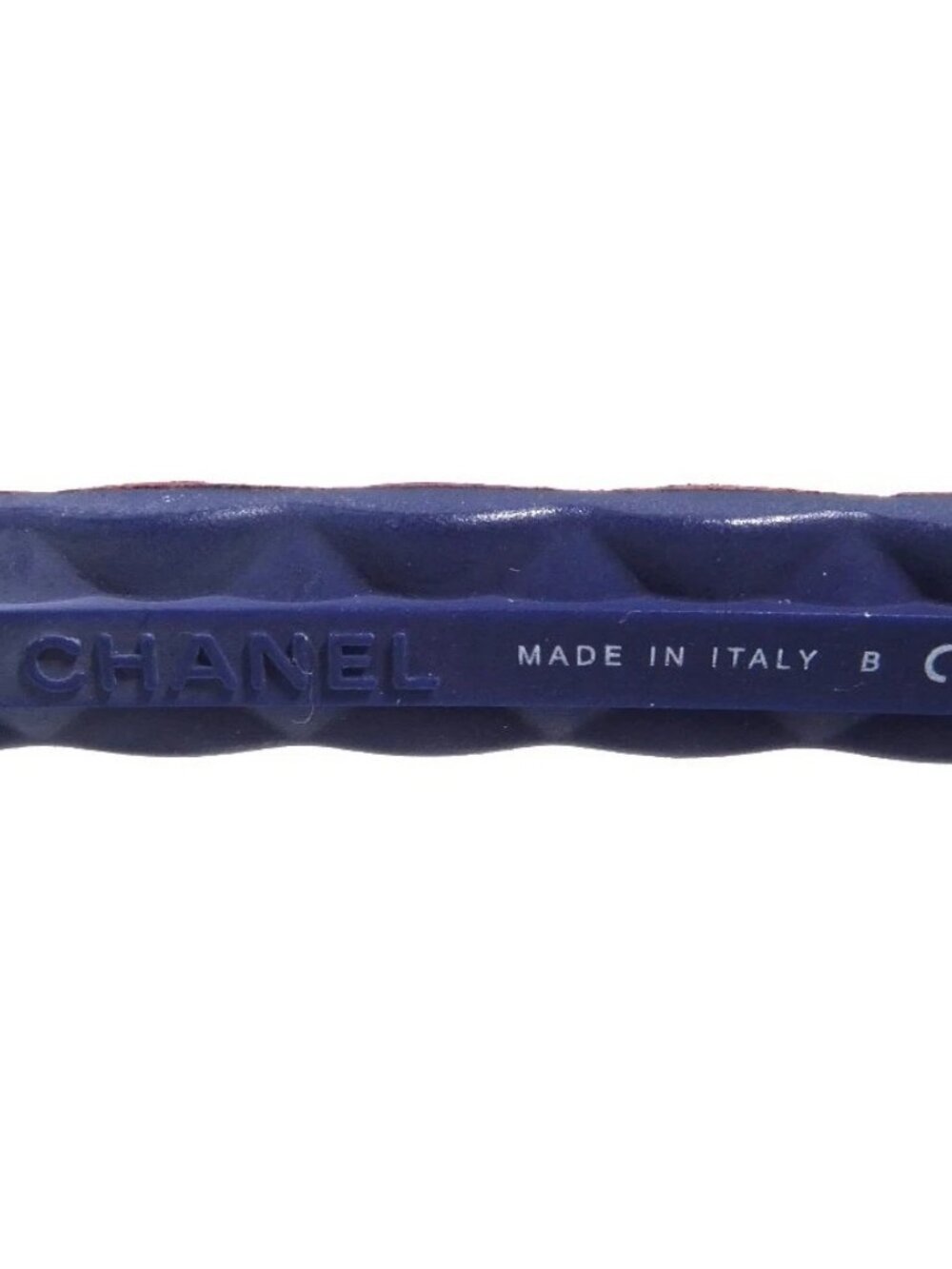 Auth CHANEL CC Logo Sunglasses Navy/Burgundy Plastic - e61907i - Picture 10 of 11